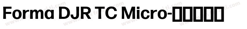 Forma DJR TC Micro字体转换